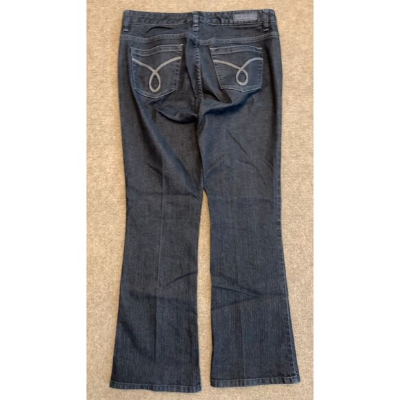 Calvin Klein Jeans Womens 8 Bootcut Mid Rise Black Flared Stretch Denim - Picture 3 of 8